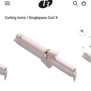 T3 Singlepass Curl X Iron in White and Gold